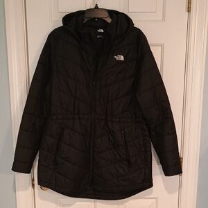 The North Face Women's Black Hooded Quilted Puffer Jacket